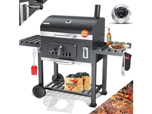Houtskool Barbecue Trolley - BBQ Grill Wagen - Buiten Koken