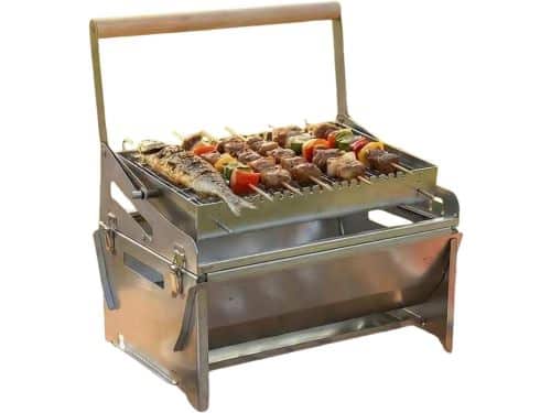 Houtskool BBQ Grill - Kampeerbarbecue Draaibaar - Buiten Koken