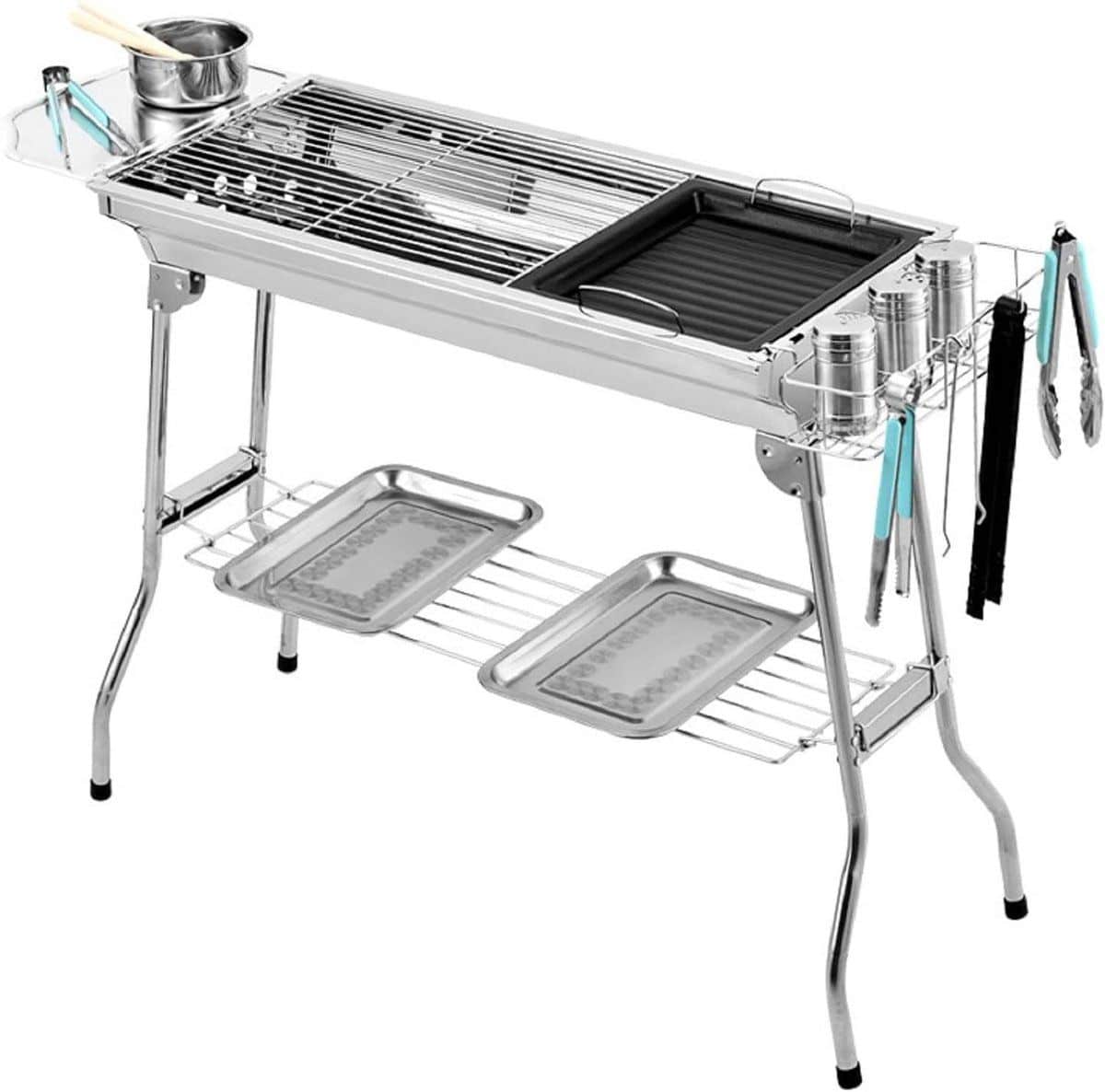 houtskool grill opvouwbare bbq buiten koken groot