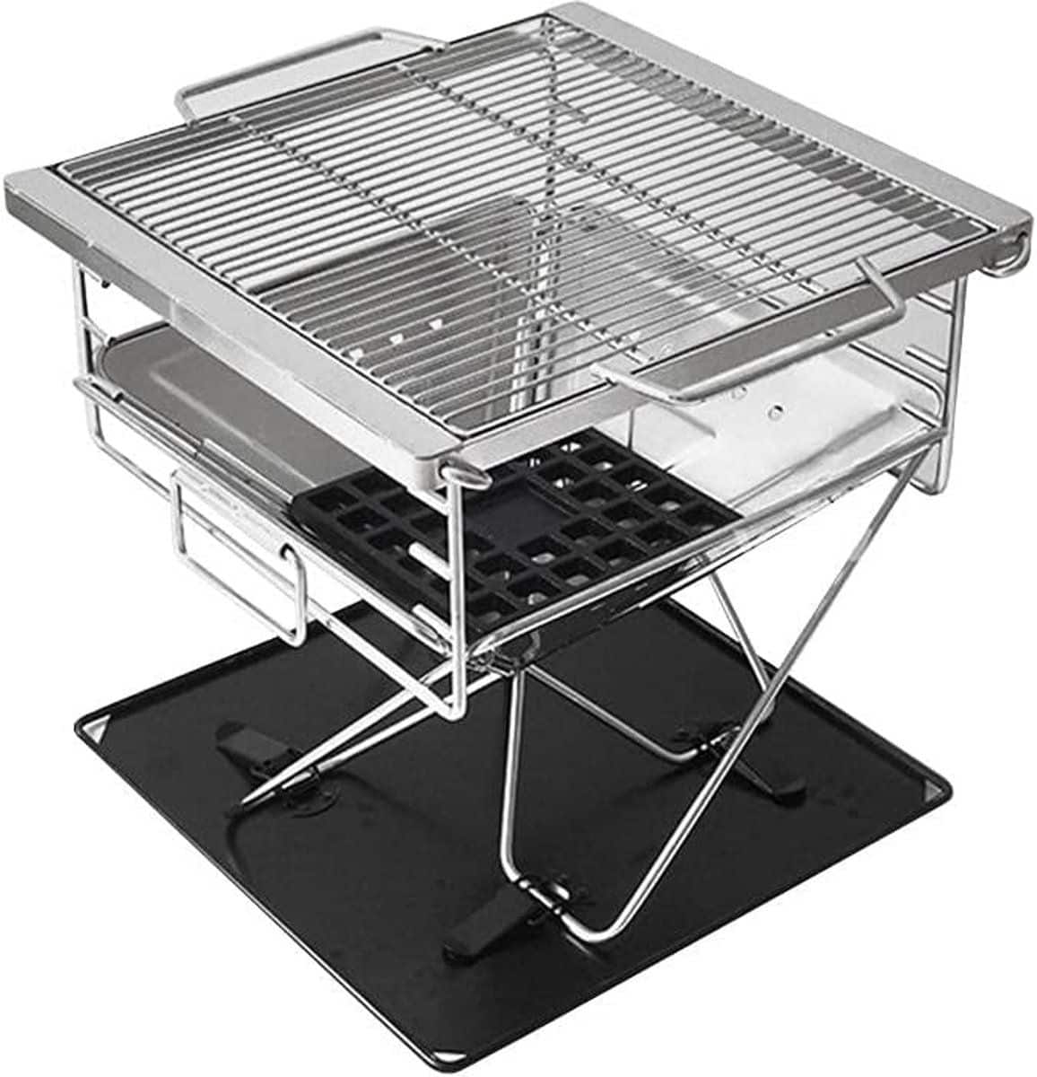 houtskool grill opvouwbare bbq buiten koken verstelbaar