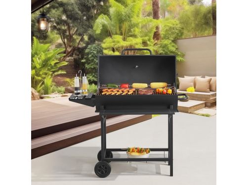 Houtskool Grillwagen - BBQ met Deksel - Buiten Koken