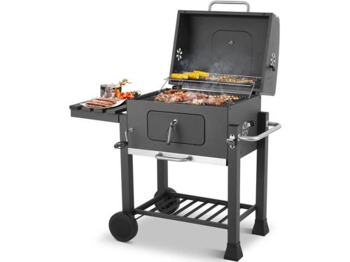 Houtskoolgrill - BBQ-rokergrill - Met 2 Grillroosters - 4 Verstelbare
