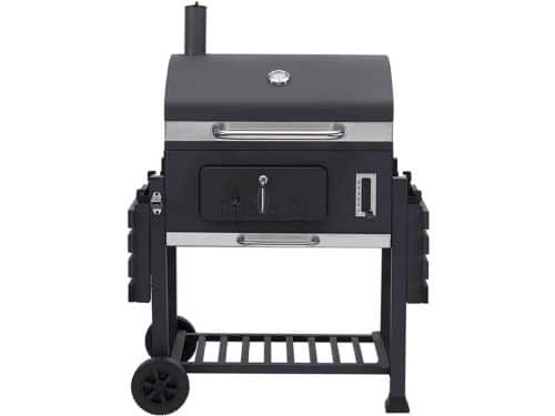 Houtskoolgrill - BBQ-rokergrill - met Grillroosters - Thermometer - Planken