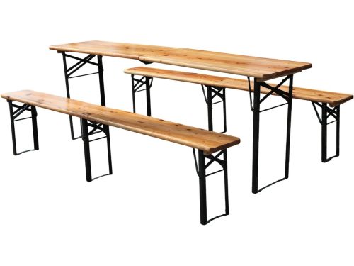Inklapbare biertafel set 220 cm - 3-delig: 1 klaptafel +