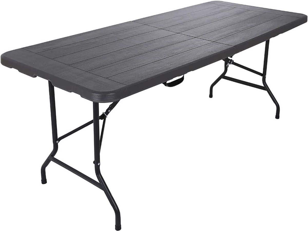 inklapbare tafel zwart grijs compacte klaptafel voor binnen en