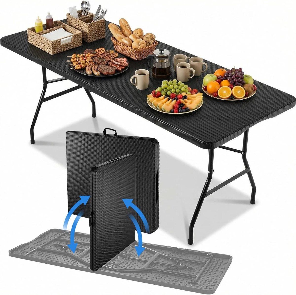 inklapbare tuintafel buffettafel klaptafel feesten buiten weerbestendig
