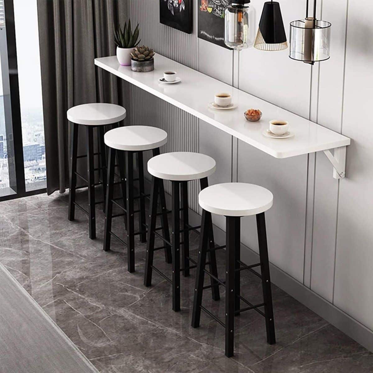 inklapbare wandtafel klaptafel keuken ruimte besparen robuuste