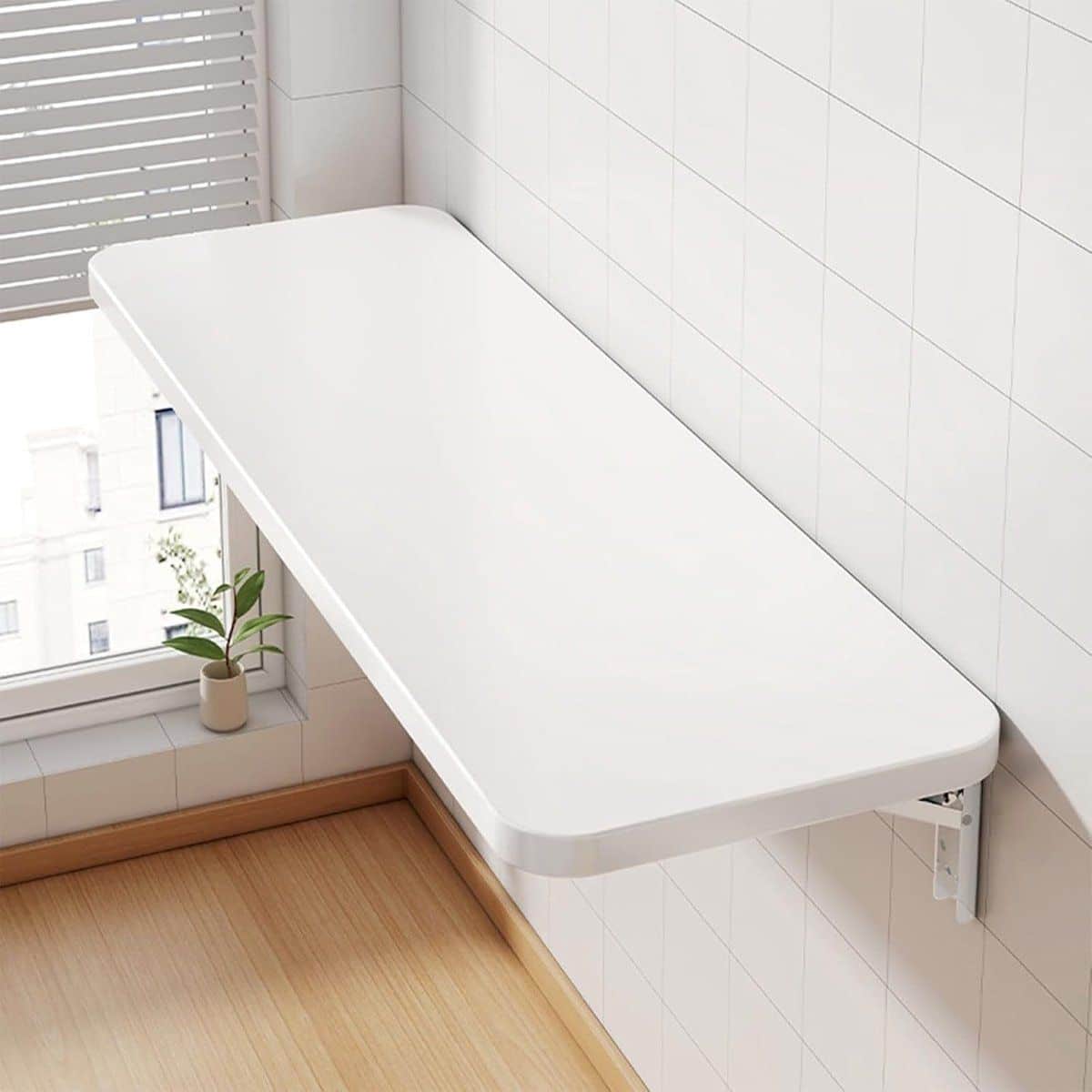 inklapbare wandtafel klaptafel opklapbaar ruimte besparen verstelbare
