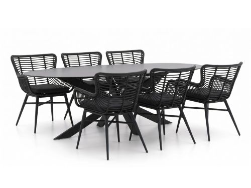 Intenso Asti/Furato ellips 200cm dining tuinset 7-delig - Laagste prijsgarantie!