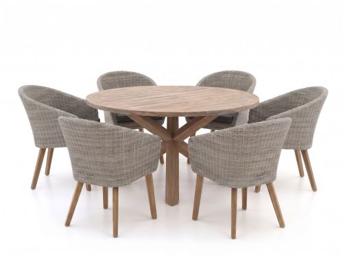 Intenso Tropea/ROUGH-Y ø150cm dining tuinset 7-delig - Laagste prijsgarantie!