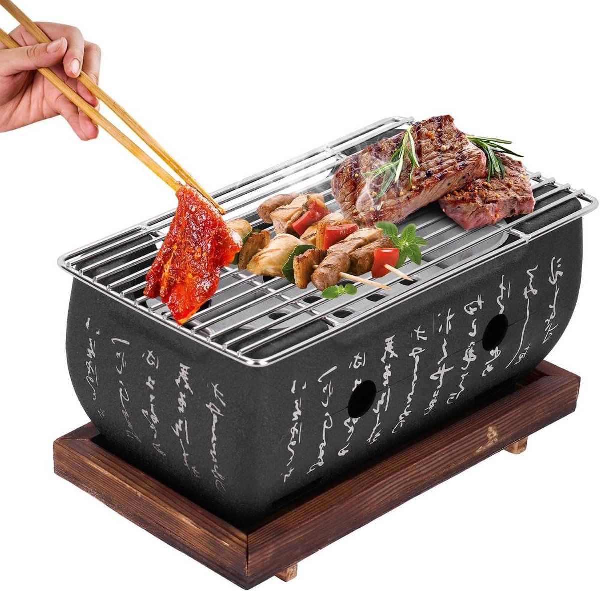 japanse bbq grill kleine barbecue buiten koken