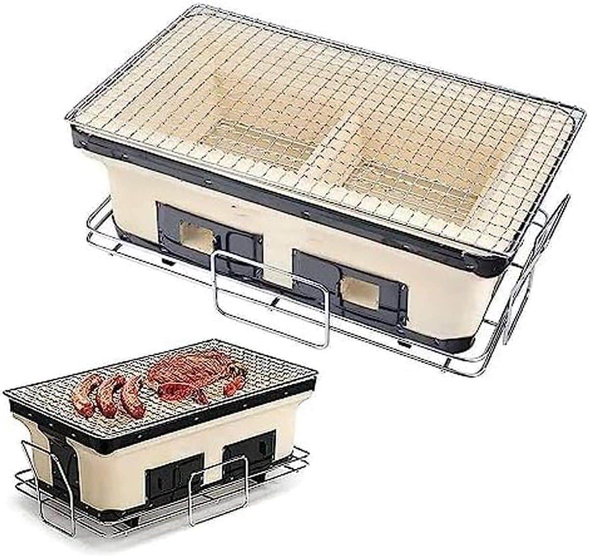 japanse tafelgrill houtskool bbq buiten koken handgemaakt
