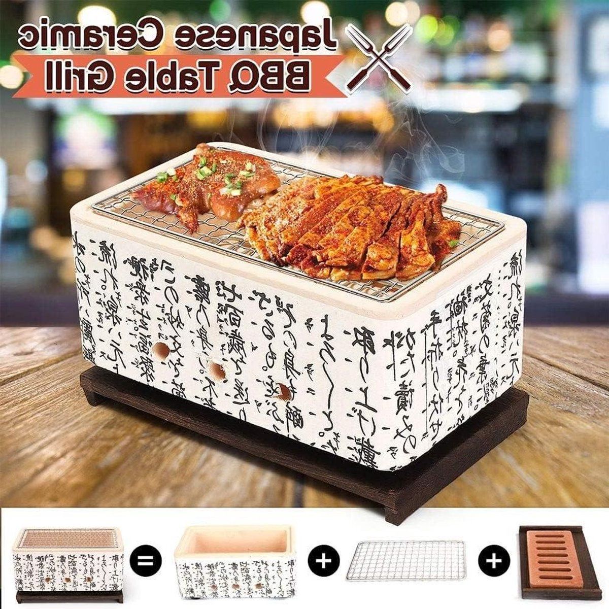 japanse tafelgrill mini bbq gezellig buiten koken