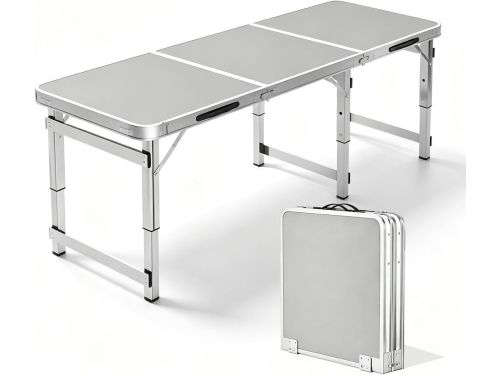Kampeertafel - Klaptafel Buiten - Picknicken en kamperen - 3-Niveaus