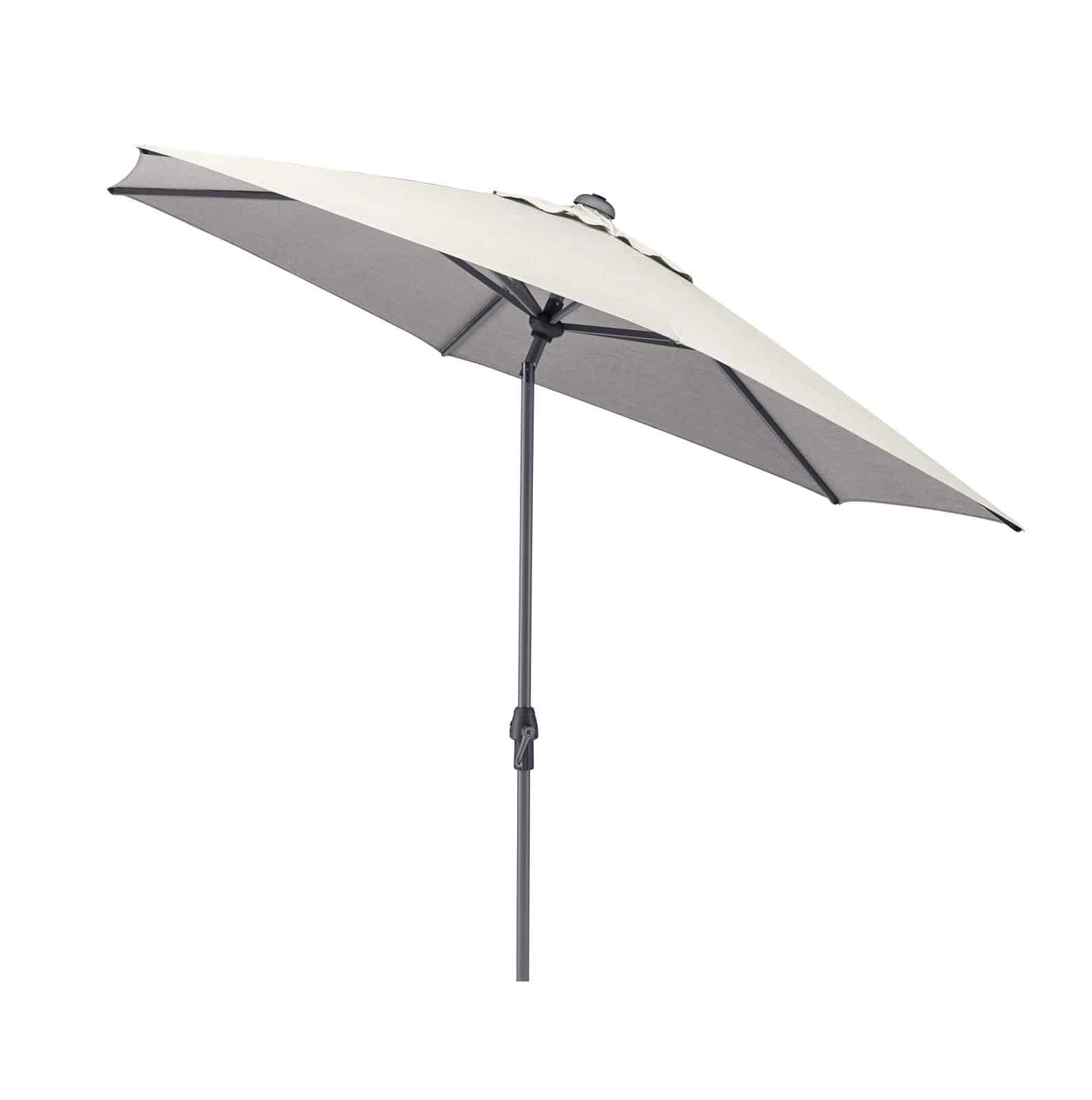 kettler easy allround parasol 300 cm grijs met led verlichting