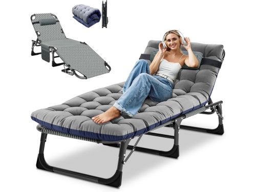 Klapbed - Zonnebed Ligbed - Buiten Ontspannen - Verstelbare Rugleuning