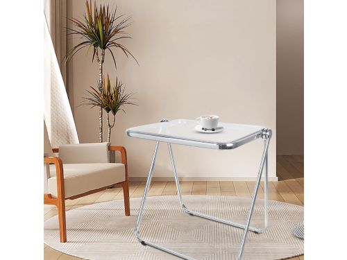 Klaptafel Acryl - Bijzettafel Opvouwbaar - Compact Werken - Ruimtebesparend