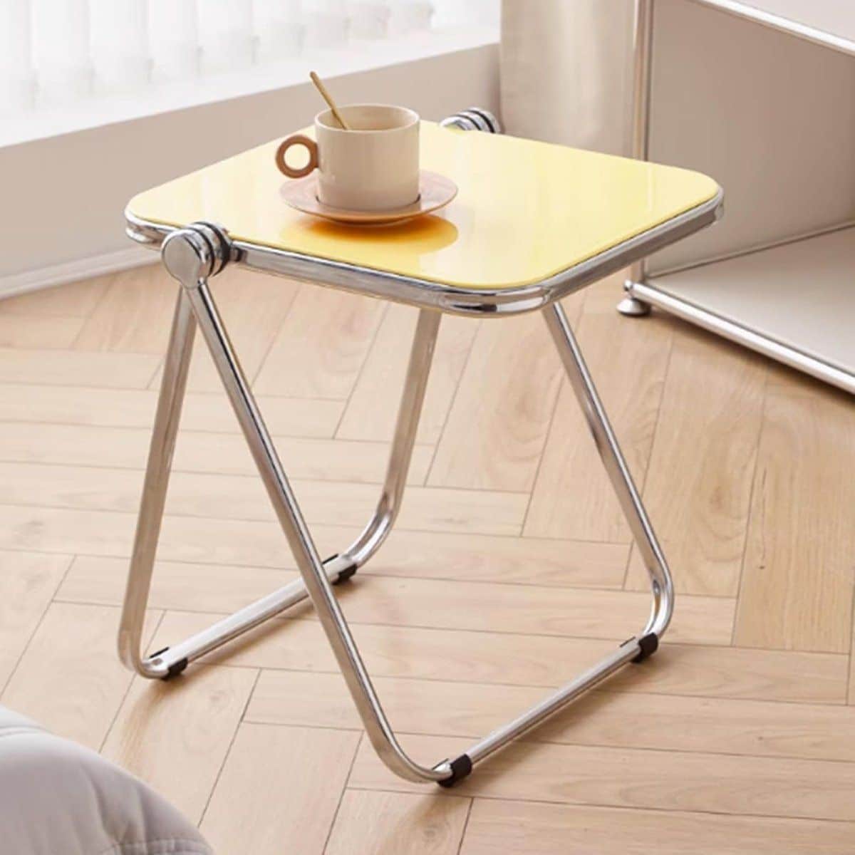 klaptafel acryl bijzettafel snacktafel ruimte besparen geen
