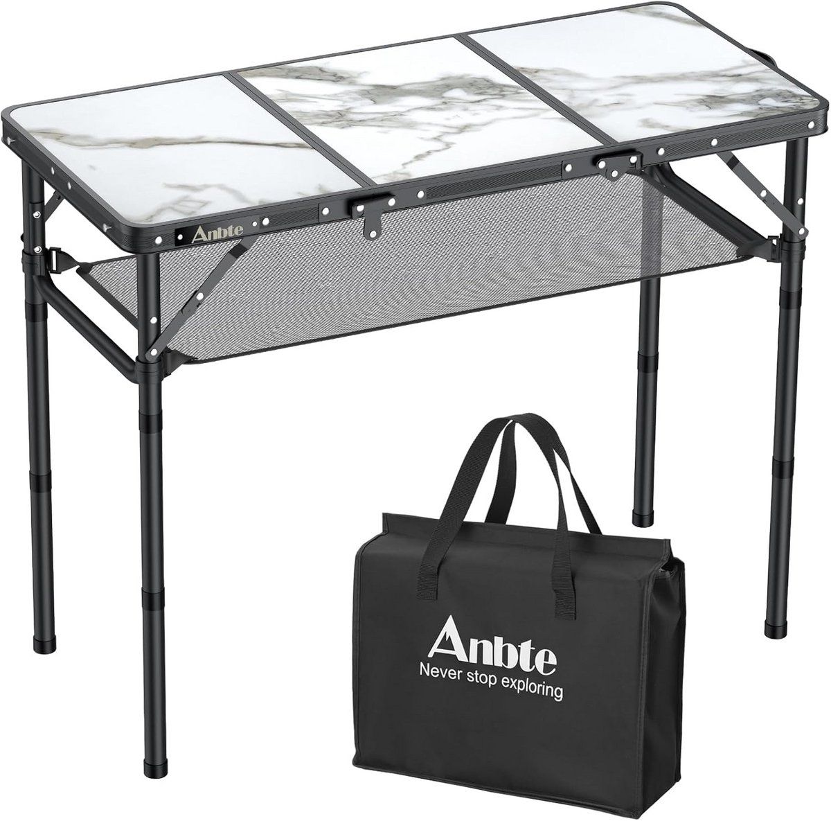 klaptafel aluminium drievoudige tafel buitenactiviteiten in hoogte