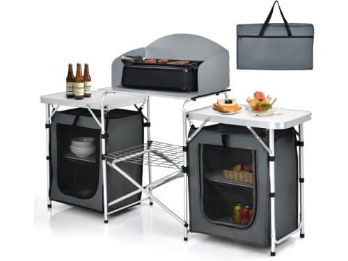 Klaptafel Aluminium - Picknicktafel Outdoor - Buiten Koken - Met