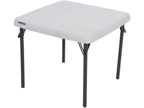 Klaptafel & Bijzettafel 61x61x54 cm Wit - Kinderspeeltafel van Stof