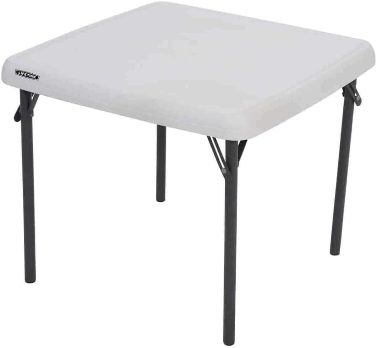 klaptafel & bijzettafel 61x61x54 cm wit kinderspeeltafel van stof