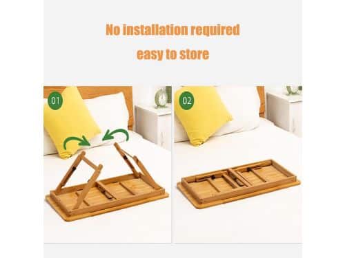 Klaptafel Bamboe - Laptop Tafel Bed - Comfortabel Werken