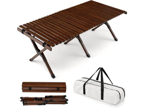 Klaptafel Bamboe - Picknicktafel Opvouwbaar - Buiten Genieten - Natuurlijk