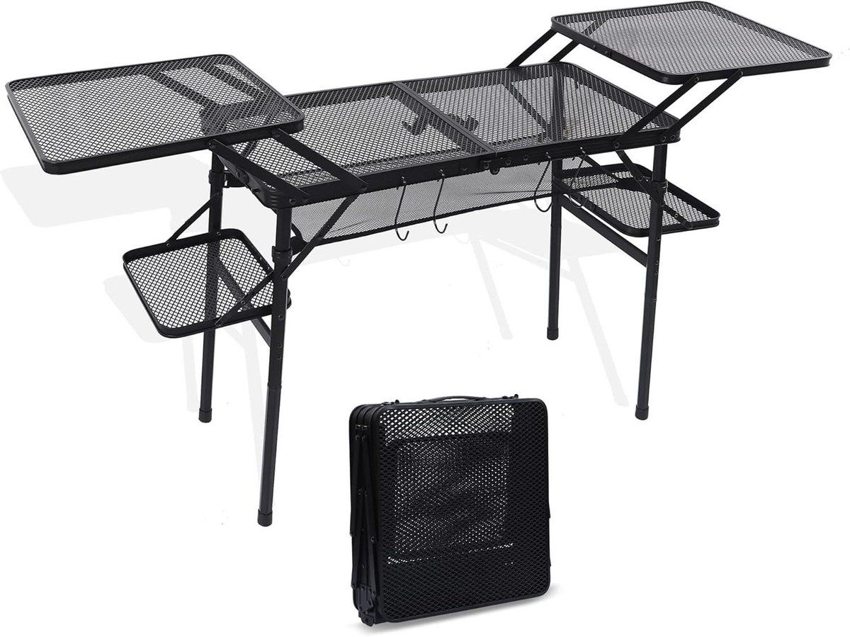klaptafel buiten compacte tafel kamperen grillen vier