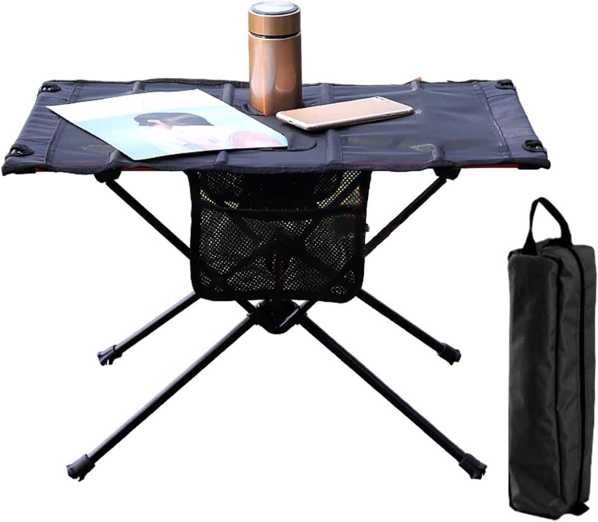 klaptafel draagbare tafel buiten genieten met bevestigde