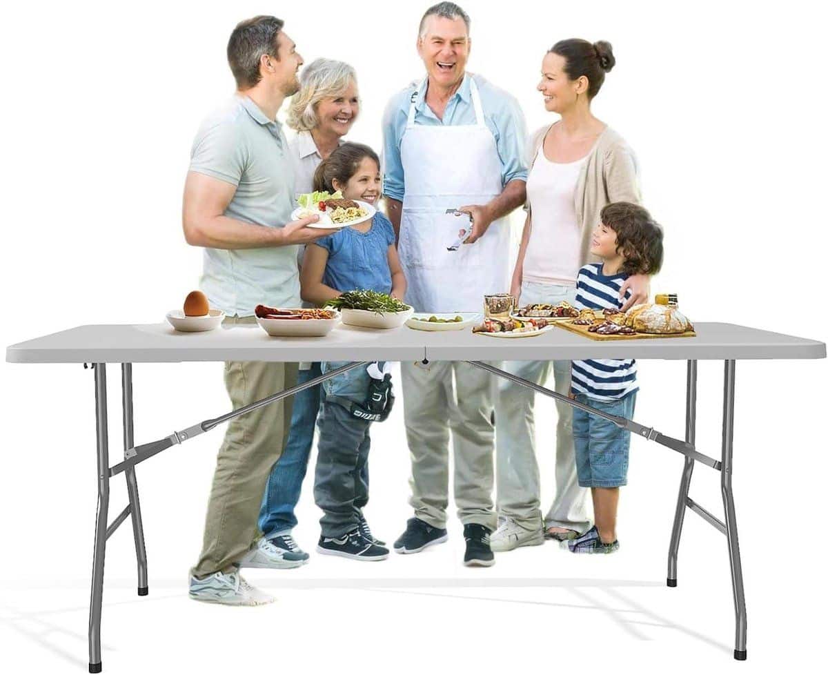 klaptafel feesttafel opvouwbaar buiten eten met draaggreep