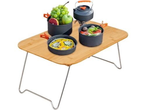 Klaptafel Hout - Picknicktafel - Buiten Genieten - Robuust Roestvrij