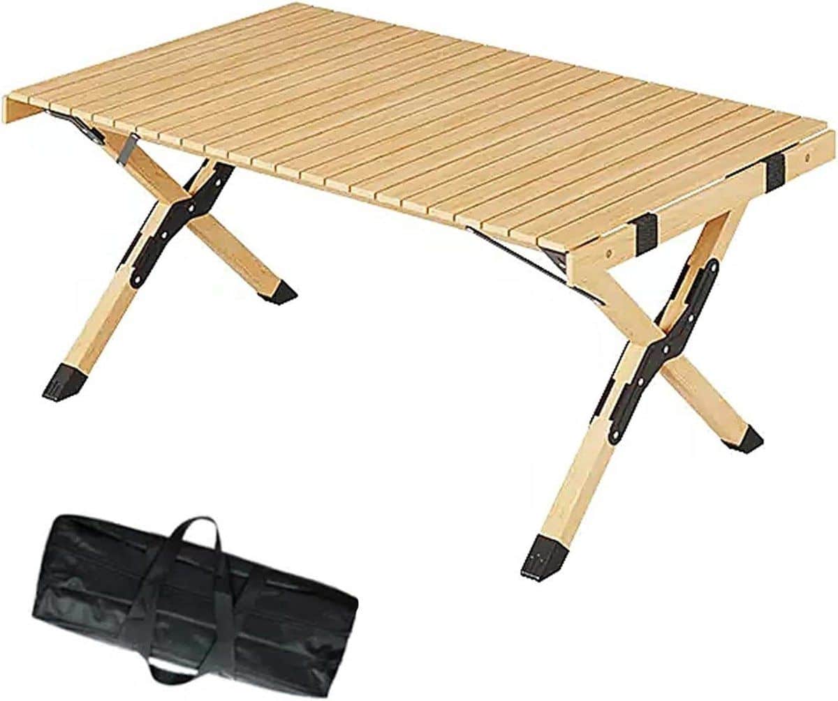klaptafel hout picknicktafel buiten kamperen en feesten