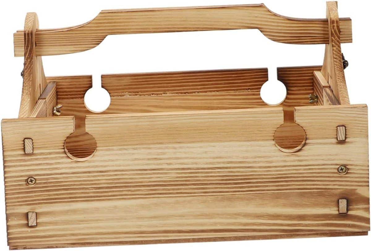 klaptafel hout picknicktafel buiten zitten inclusief mand