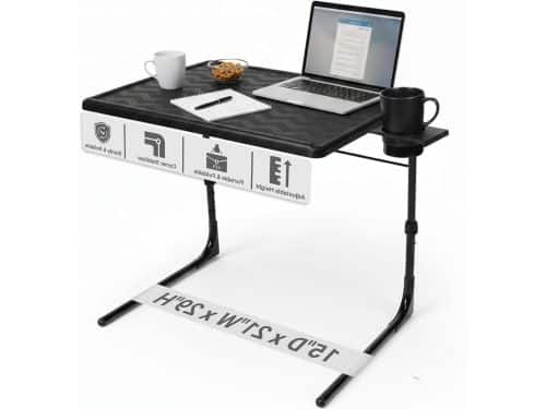 Klaptafel met Bekerhouder - TV Tafel Serveertafel - Eten en