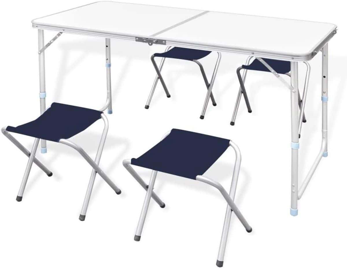 klaptafel met stoelen picknickset buiten kamperen tuinfeest