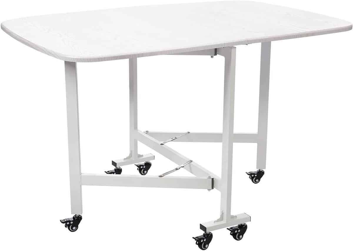 klaptafel met wielen eettafel inklapbaar ruimtebesparend opbergen