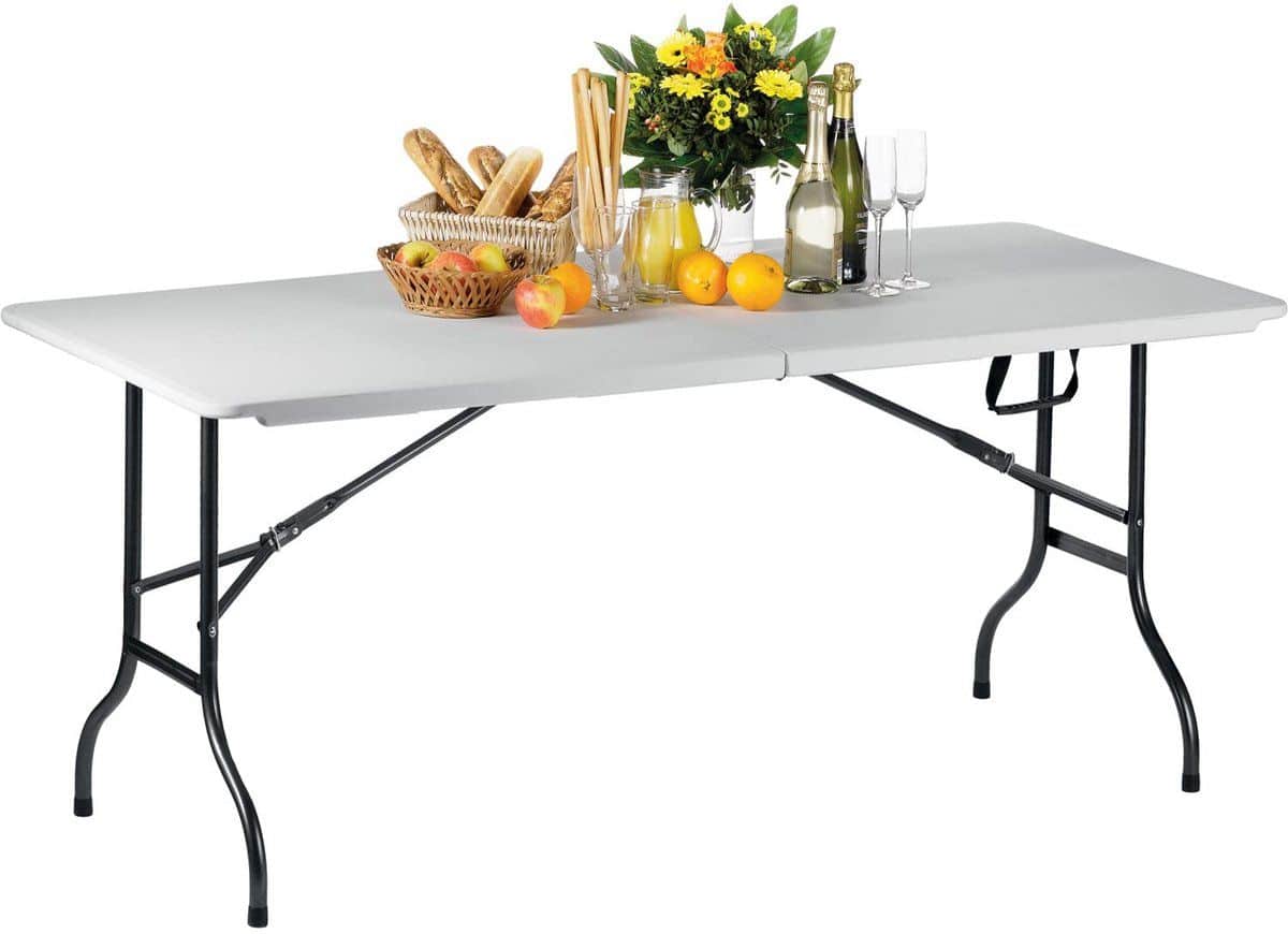 klaptafel metaal wit 76 x 183 cm ideaal voor