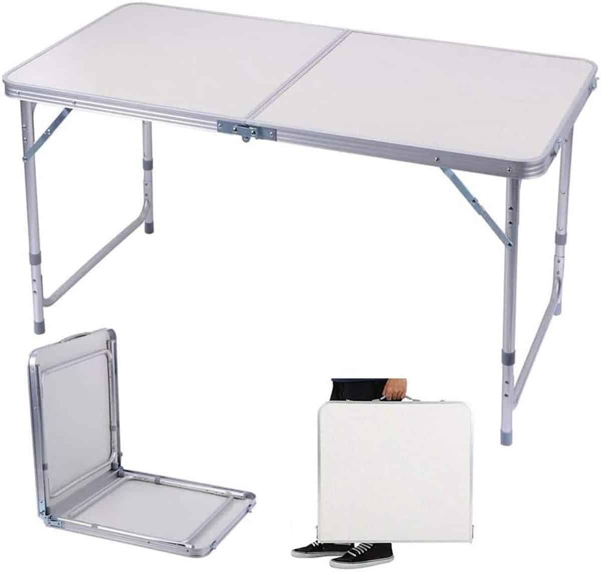 klaptafel opvouwbare tafel buitenactiviteiten in hoogte verstelbaar