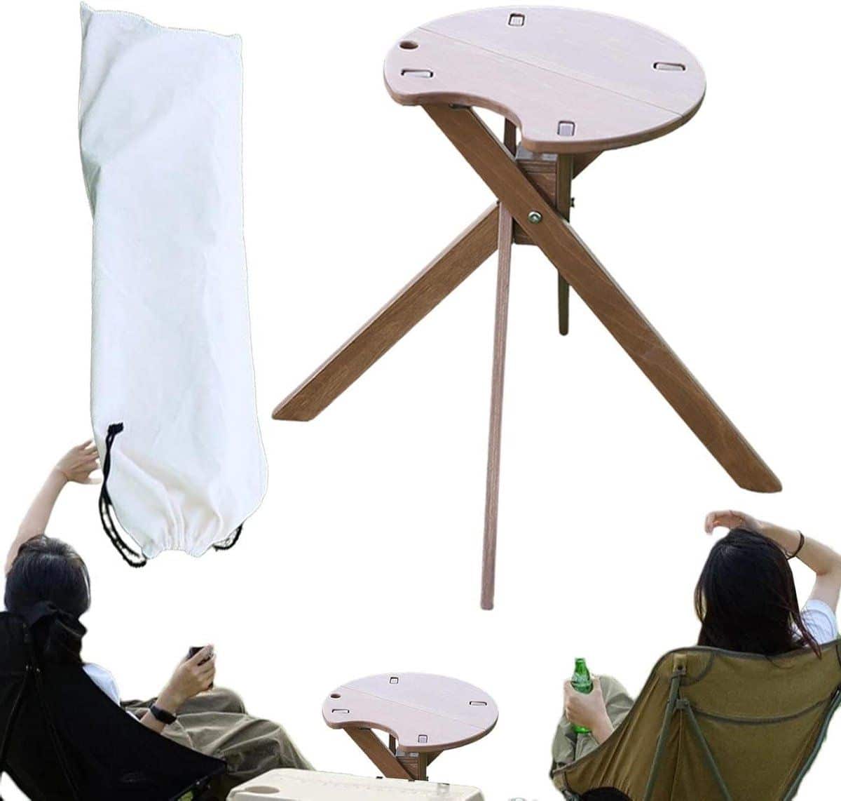 klaptafel outdoor picknicktafel rond buiten eten lichtgewicht