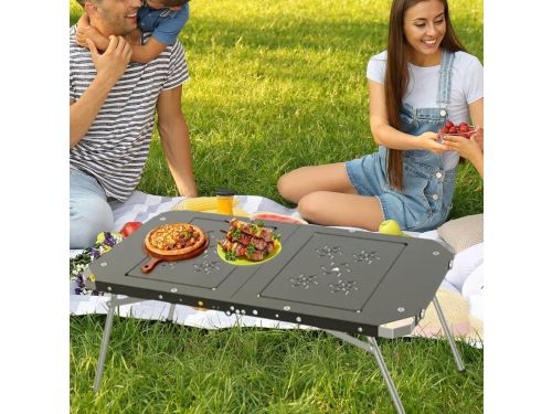 Klaptafel Outdoor - Picknicktafel Zwart - Buitenactiviteiten Genieten - Modulair