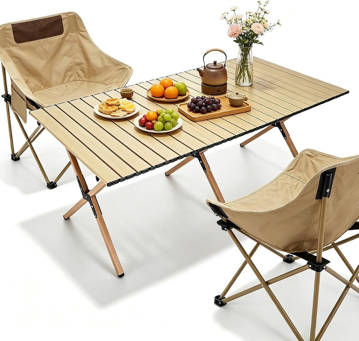 klaptafel picknicktafel buitenactiviteiten koolstofstaal 60x60x45cm