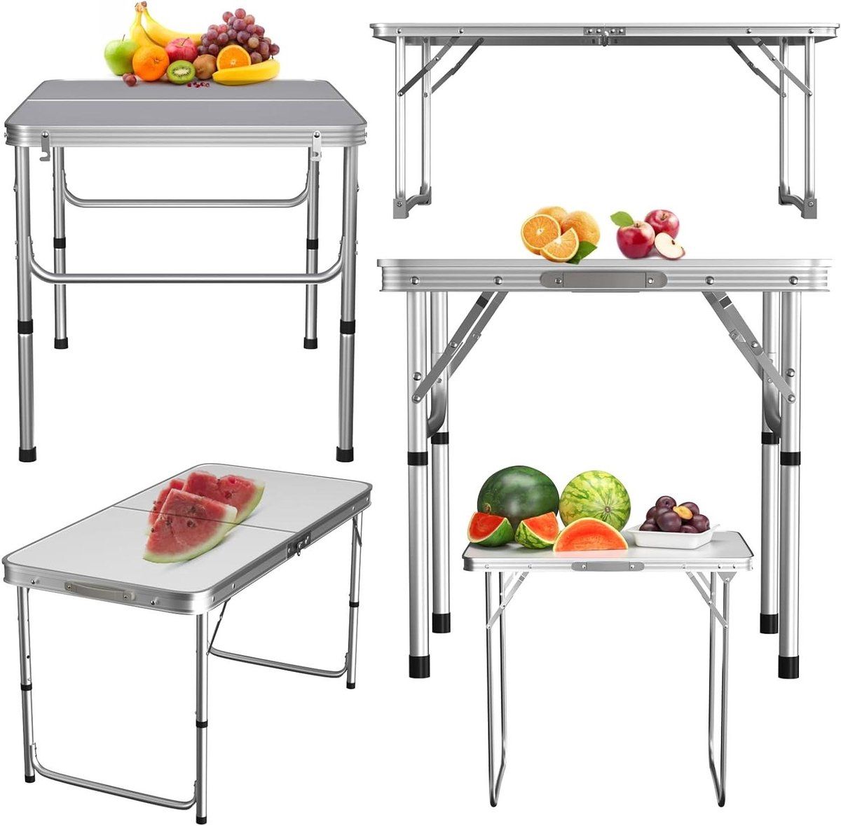 klaptafel picknicktafel buitenactiviteiten lichtgewicht aluminium 60x40x26cm