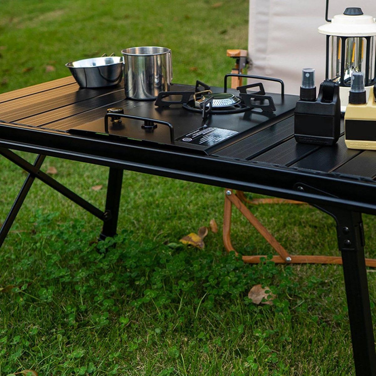 klaptafel picknicktafel buitenactiviteiten verstelbare poten 95x45cm
