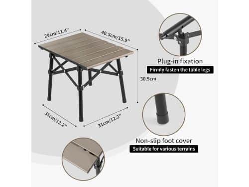 Klaptafel - Picknicktafel - Kamperen - Ultralicht aluminium - 40.5