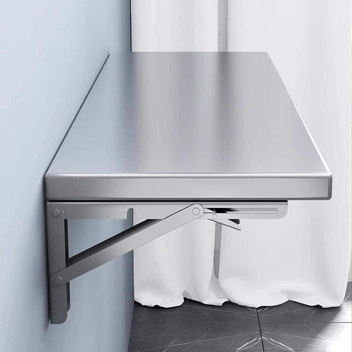 klaptafel roestvrij staal zwevende plank ruimte besparen