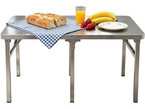Klaptafel Roestvrijstaal - Werkbank Keuken - Voorbereiding en Werk