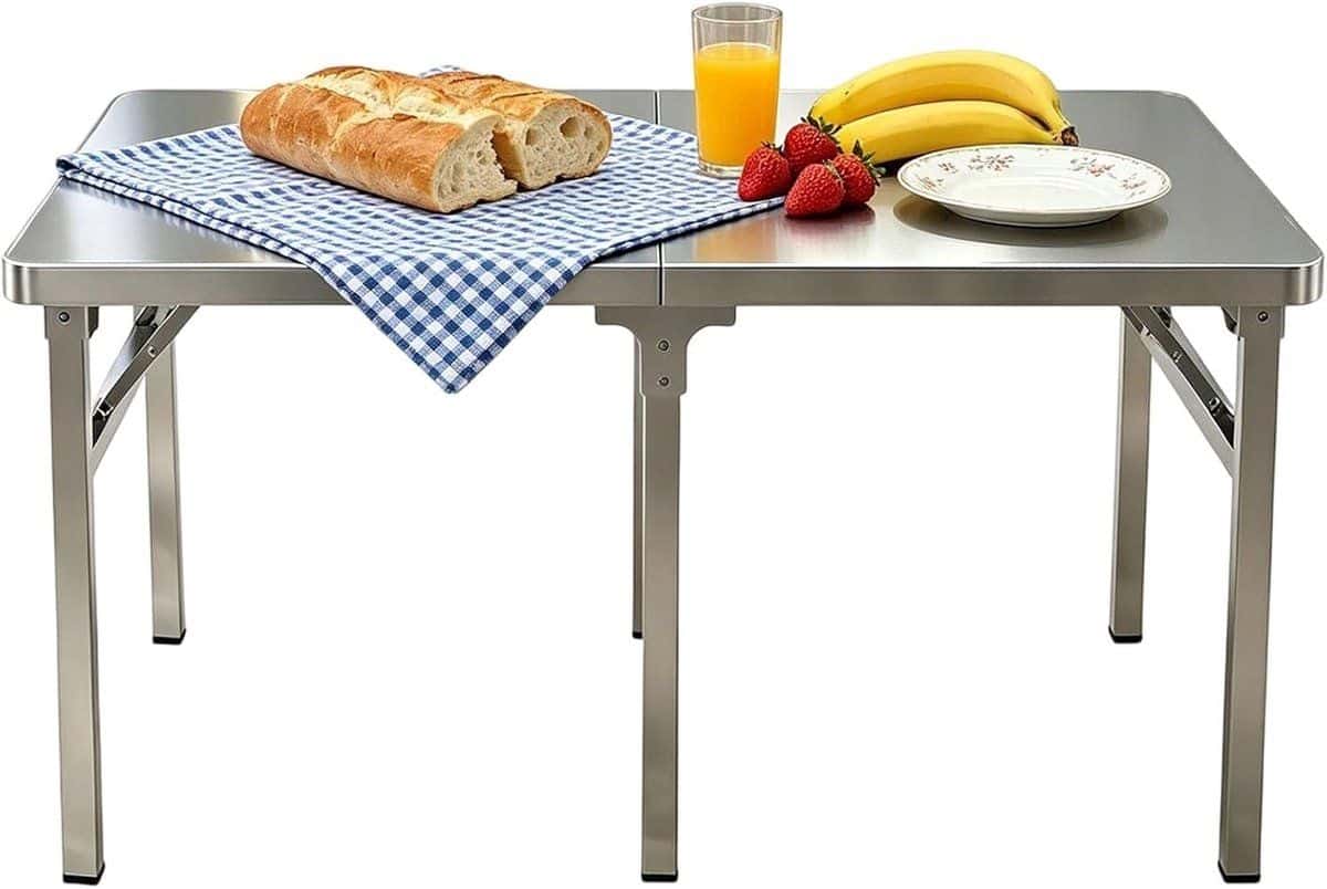 klaptafel roestvrijstaal werkbank keuken voorbereiding en werk