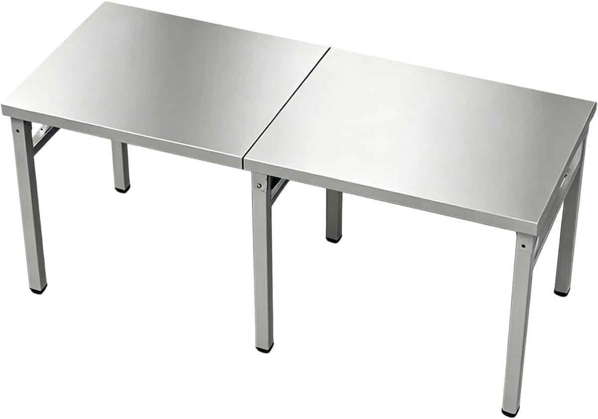 klaptafel roestvrijstaal werktafel keuken voedselbereiding horeca ruim