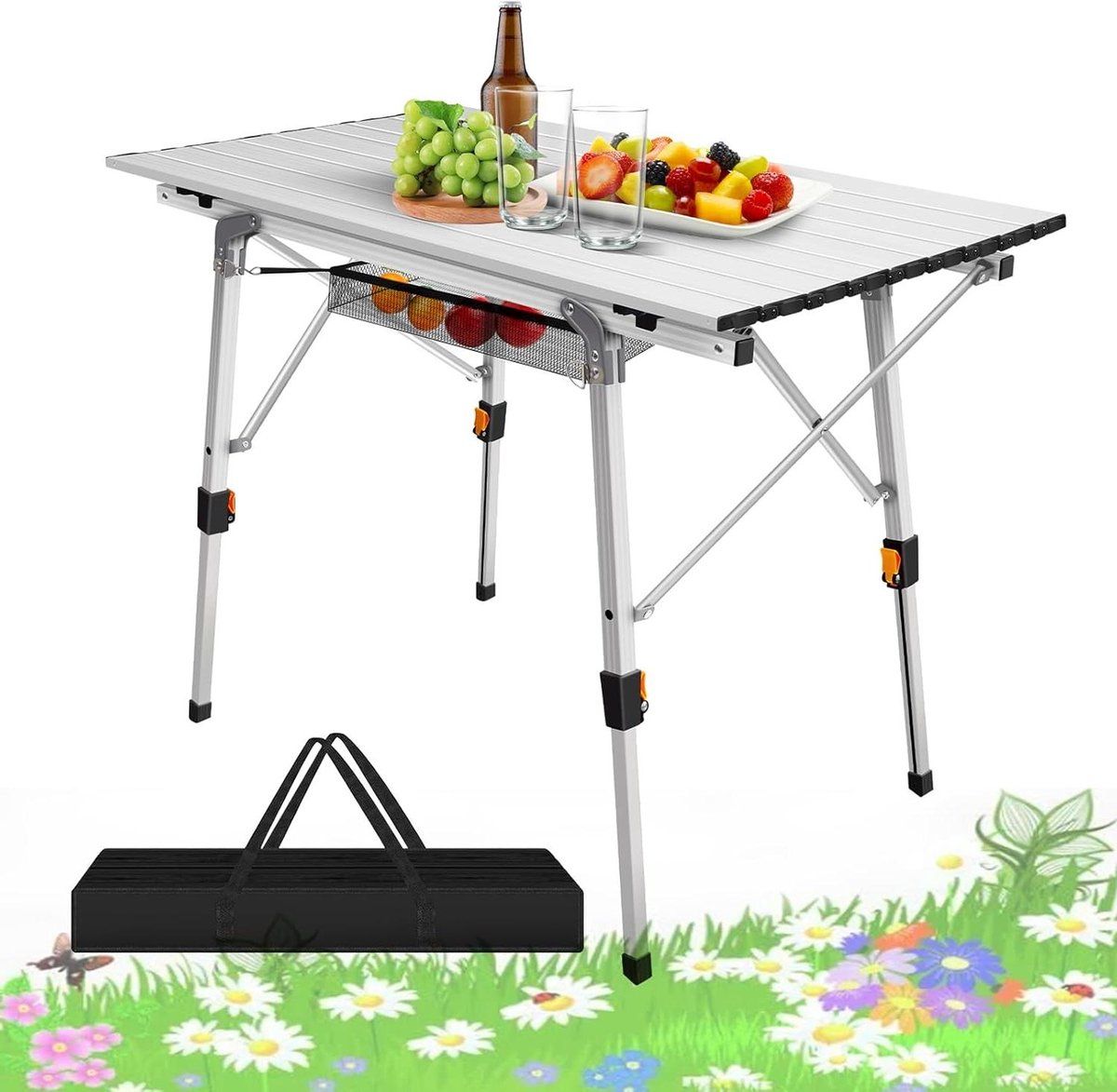 klaptafel tuintafel picknick en kamperen in hoogte
